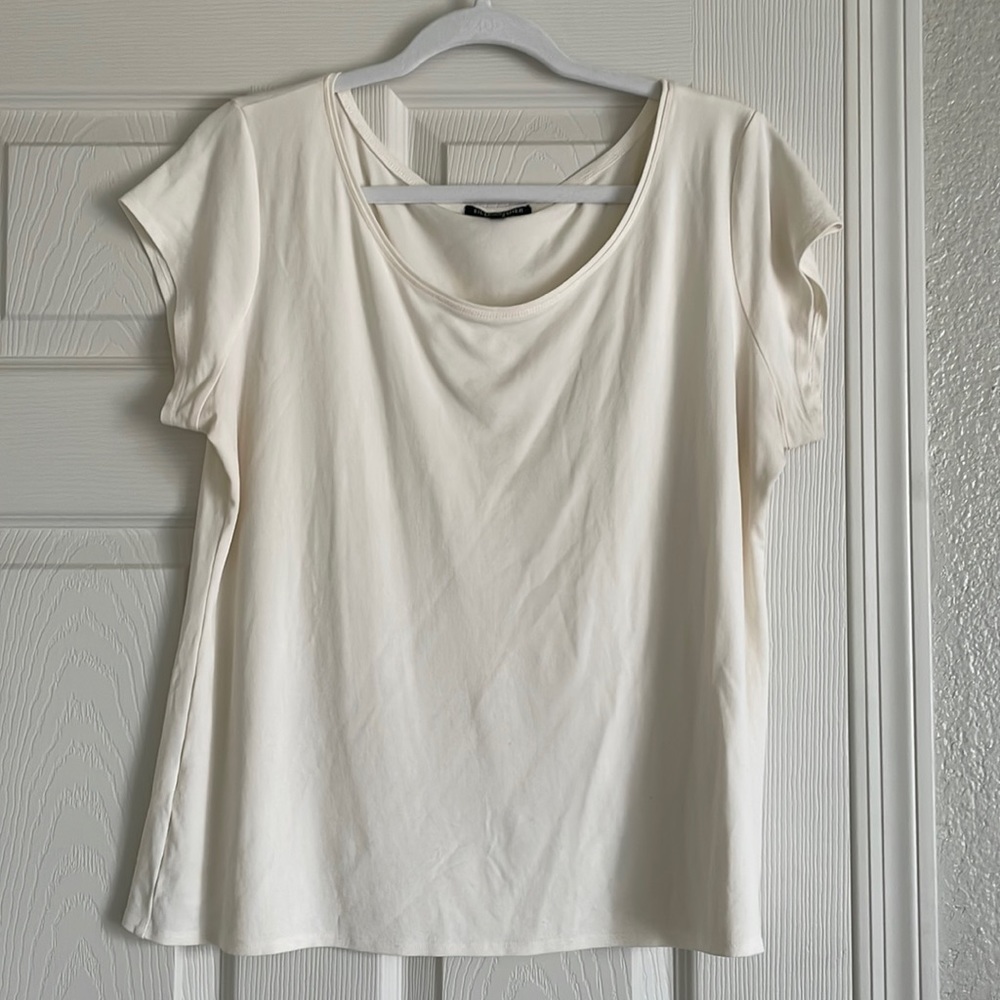 Eileen Fisher White Silk Tee